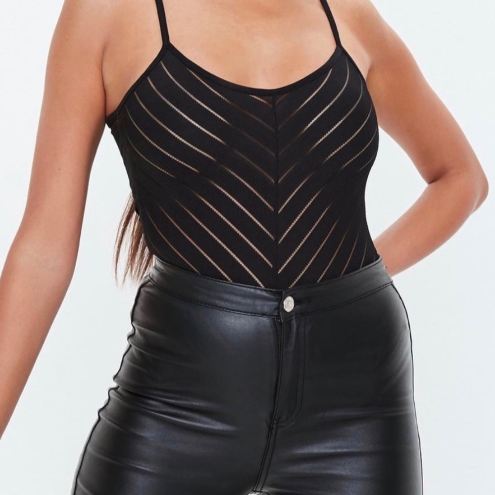 NWT Black Chevron Bodysuit